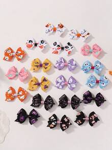 bilicaca 4pcs Halloween Hair Accessories, Funny Holiday Style Hair Clips For Girls - متعدد الألوان - مشاهدة 4