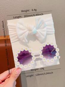 2 pièces/set Nouveaux serre-tête mignon à nœud papillon de couleurs unies pour filles. Accessoires de cheveux enfants cadre fleur lunettes de mode. Seule la carte est montrée, pas d'expédition