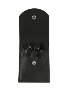 修甲套裝,不銹鋼專業指甲刀修腳器套裝,有黑色皮革收納盒,便攜美容套裝,適用於旅遊或家用,男女完美禮物 - 黑色 - 查看 15