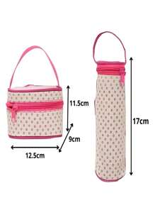 Polka Dot Pattern Diaper Bag 5 Pieces - 淺藍色 - 查看 2