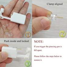 4 Packs Nose Piercing Kit With Built-In Nose Studs,Disposable Self Nose Piercing Gun,Simple And Convenient Operation, Ideal For Family Use - White - View 6