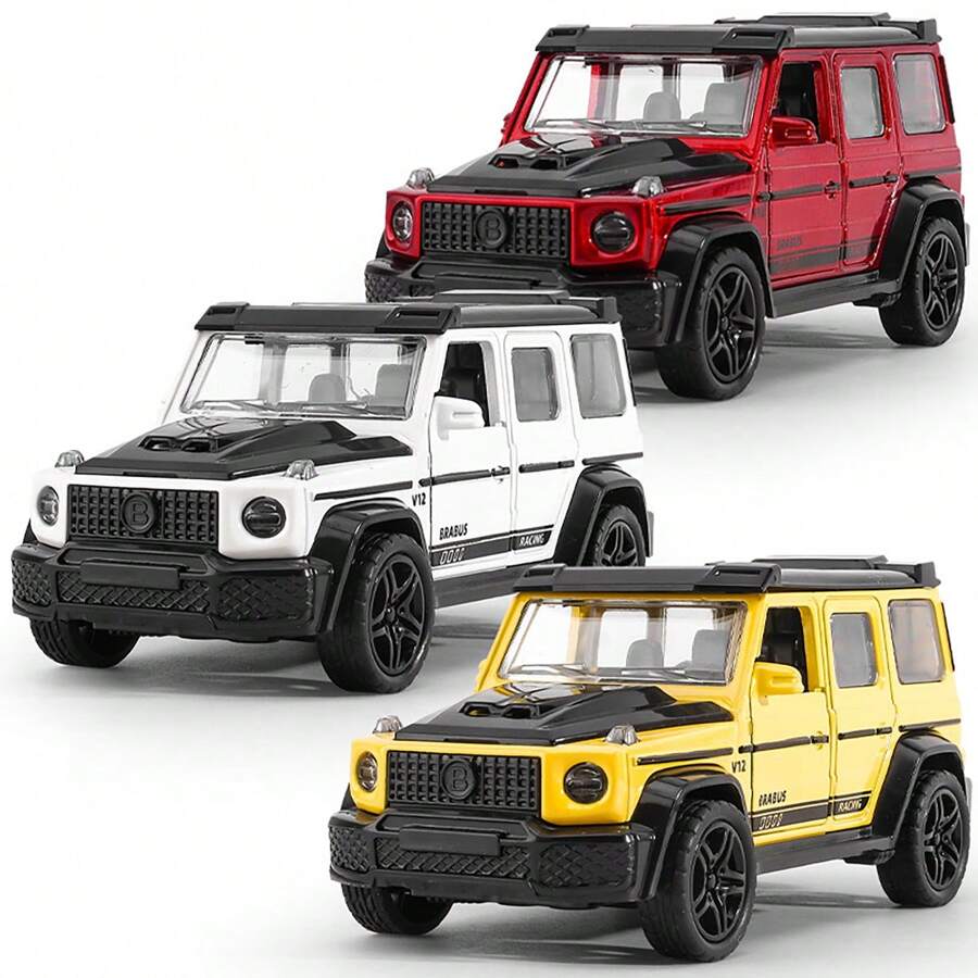 SUV，锌合金车身材质，压铸金属模型，仿真模型。可打开5个车门，可打开前引擎盖和后备箱，并可打开天窗。做工精湛，材质扎实，适合收藏，也适合用作生日礼物、桌面摆件、车内装饰、节日礼物。车辆、汽车玩具、车内用品、白色轿车、返校节