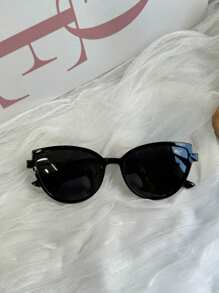 Women's Glasses Frame PZ1002 Clipon 2 In 1 Metal/Small/Polarized/Kitten - màu đen - Xem 5