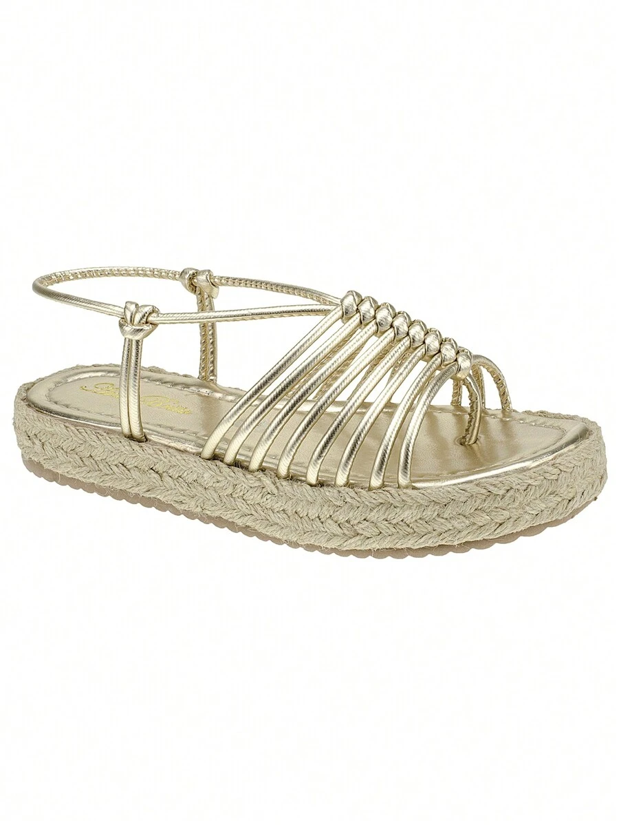 Women's Papete Sandal Tie Knot Comfort Platform 245 Dbrito - 金色 - 查看 1