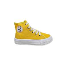 Tenis botita bebé niño niña zapatito choclo unisex casual urbano primeros pasos hasta 10 años 12mx-21mx lona tela blanco rosa negro negro amarillo confort - Amarillo - Ver 3