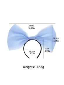 Extra Large Bowknot Headband For Women, French Personality Gauze Decor Exaggerated Romantic Photography Headpiece, Accessories Valentine's Day,Hairband,Hair Hoop Headbands