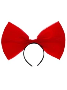 Extra Large Bowknot Headband For Women, French Personality Gauze Decor Exaggerated Romantic Photography Headpiece, Accessories Valentine's Day,Hairband,Hair Hoop Headbands
