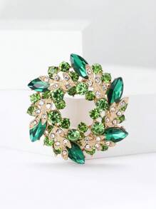 闪亮水钻花环胸针 女士花环别针 休闲配饰 情人节礼物 - 紫色 - 查看 21