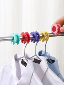 1/5pcs/Pack Silicone Colored Clothesline Clips With Ties, Windproof Hanger Clamps For Drying Rack, Clothes Drying Prevent Wind Blown Off Non-Slip Fixing Clips (Random Color) - 5pcs/pack - View 5