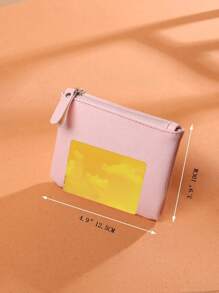 1pc Litchi Pattern Zipper Coin Slim Short Wallet With Card Slots Lightweight Fashion For Anniversary For Birthday Gift For Gift White-Collar Workers For Male For Female Business Casual For Women Wallet Purse Wallet Small Wallet - Multicolor - View 5