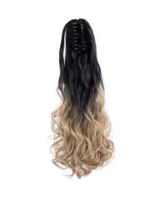 Claw Clip Ponytail Extension 22" Clip In Wavy Ponytail Hair Extensions Long Pony Tails For Women Extensions Dark Brown Wave Hairpiece - Multicolor - View 50