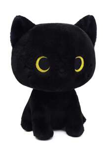 黑猫毛绒玩具可爱黑猫填充动物卡哇伊黑猫毛绒玩具创意柔软填充猫咪毛绒玩具适合儿童男孩女孩生日 - 彩色 - 查看 8