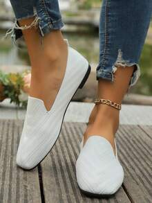 Zapatos planos cómodos de suela blanda para exteriores, nuevos diseños de primavera y verano para madres - Blanco - Ver 4