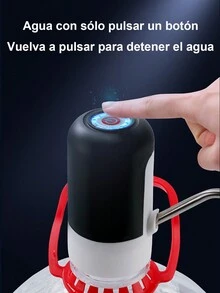 Automatic Water Dispenser, Rechargeable Automatic Water Dispenser With LED Light, Wireless Electric Water Bottle Pump, Fast Pumping (Black) - Black - View 5