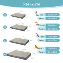 Nobleza Small Dog Bed Washable Orthopedic Dog Beds Sponge Dog Crate Mattress Soft Puppy Bed With Removable Zip Cover Flat Dog Bed Pet Bed For Cat Kitten, Grey. - Grey - View 2