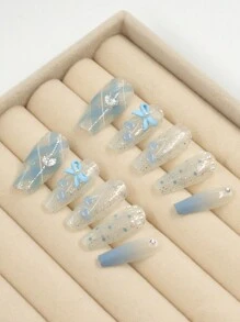 26 Móng Tay Giả Che Phủ Toàn Diện Kèm Dũa Móng Tay Và Sơn Móng Gel, Dụng Cụ Bấm Móng Tay - Nhiều màu - Xem 4