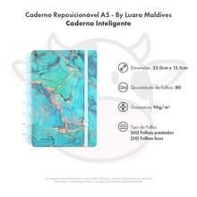 Repositionable Notebook Smart Notebook – By Luara Maldives – 1 UN - A5. - Xem 1