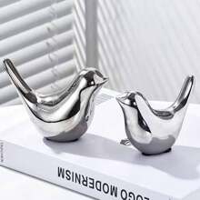 2 件北欧简约陶瓷鸟抽象装饰，家居装饰配件，生日/毕业派对礼物，返校/情人节/万圣节/圣诞节 - 白色 - 查看 16