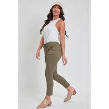 Women's Petite Dog Bite Hem Joggers - 黃綠 - 查看 9