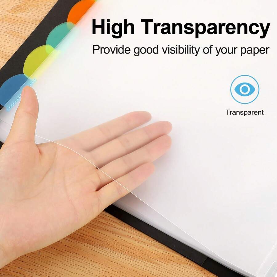 2 Sets Clear Sheet Protectors 16 Pack, Binder Dividers Sleeves With 8