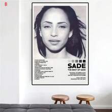 1 件,豪華流行靈魂音樂專輯封面曲目列表海報印刷品帆布畫牆壁藝術圖片客廳家居裝飾,無框 - 彩色 - 查看 22