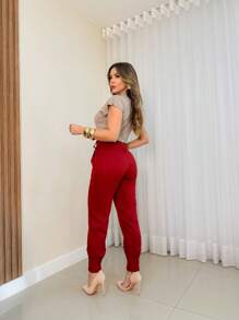 Slouchy Tailleur Mode Social Tailoring Pants - Redwood - View 2