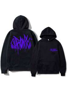 Picho Sweatshirt 100% Unisex Cotton Cold Weather Blouse - Fast Shipping - 黑色 - 查看 2