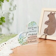 1pc, Gifts For Cousins Side By Side Or Miles Apart Cousins Are Always Connected By Heart Acrylic Keepsake Birthday Gift For Cousins Best Cousin Gifts For Women Gifts,Festival,Halloween Decor, Decor,Fall Decor ,Decor Room,Kitchen Decor Summer,Room Decor,Wall Decor,Home Decor,Bedroom Decor Birthday