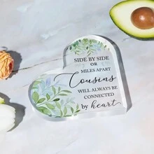 1pc, Gifts For Cousins Side By Side Or Miles Apart Cousins Are Always Connected By Heart Acrylic Keepsake Birthday Gift For Cousins Best Cousin Gifts For Women Gifts,Festival,Halloween Decor, Decor,Fall Decor ,Decor Room,Kitchen Decor Summer,Room Decor,Wall Decor,Home Decor,Bedroom Decor Birthday