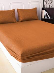 Brocado de fénix Juego de Sabanas, Sabanas Matrimoniales, 4 Piezas, 3000 Hilos, Cómodas y Frescas, Calidad de Lujo, Hipoalergénicas,  Suave, Ligera (1 Forro,1 Sábana, 2 Fundas) - Camel - Ver 4