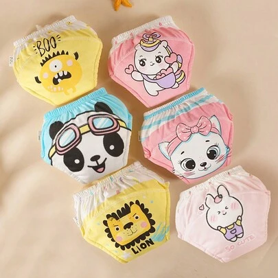 3pcs Newborn Baby Potty Training Pants, Washable Thickened Training Pants, Breathable Training Underwear, Baby Cloth Diapers, Suitable For Potty Training For Baby Boys And Girls, Multiple Combinations, Baby Essentials