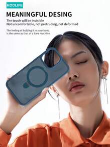 Koolife 1 件彩色柔软触感哑光磁性手机壳，内置磁性支架，软边全覆盖，防滑防摔，PC+TPU，适用于 17 ProMax/17/17 Pro/17 Air/16/16 Pro/16 Plus/16 ProMax/12/12 Pro/12 ProMax/13/13 Pro/13 ProMax/14/14 Plus/14 Pro/14 ProMax/15/15 Pro/15 Plus/15 ProMax - 深海藍 - 查看 5