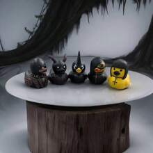 1 pieza Figura de pato de poliresina con estilo gótico, figura decorativa de pato de metal punk rock, regalo único para amigos, decoración de escritorio - Multicolor - Ver 5
