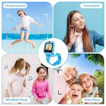 Upgraded 4G GPS Smartwatch Waterproof Sport Kids Smart Watch Phone With Camera WiFi Video Phone Call SOS Pedometer Gifts For Children 3-14 Girls Boys - Màu xanh lam - Xem 6