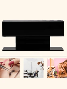 Acrylic Eyelash Extension Tweezers Storage Box Holder Acrylic Tweezers Holder, 6/8 Holes Tweezers Stand Display Organizer For Eyelash Extension Supplies Accessories Grafting Beauty Tools