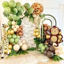 Olive Green Balloons Mist Green Sand White Gold Balloons For Birthday Woodland Jungle Shower Decoration