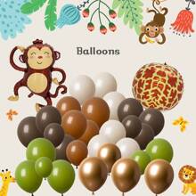 Olive Green Balloons Mist Green Sand White Gold Balloons For Birthday Woodland Jungle Shower Decoration