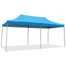 10' X 20' Carport Tent Pop Up Wedding Tent Folding Shelter Canopy - Blue - View 2
