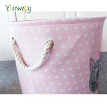 Yiuswoy 1 件天鹅图案折叠布艺洗衣篮闪亮城堡洗衣篮玩具收纳篮适用于卧室、游戏室、浴室、家居装饰 - 彩色 - 查看 9