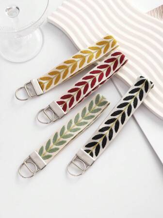 Cute Multi-Color Woven Fabric Keychain Bracelet Keychain Suitable For Daily Use, Ideal For Friends Car Accessories Bag Charm School Goth Y2k Halloween Accessories Teachers Day Christmas Gift Ideas Bag Accessories Lanyards With Id Holder Car Accessories Bag Charms