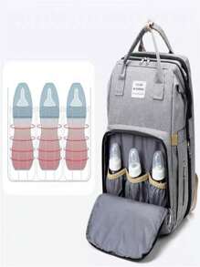 Multifunctional Maternity Bag Backpack That Turns Into A Waterproof Crib JYL 1180 - 黑色 - 查看 6