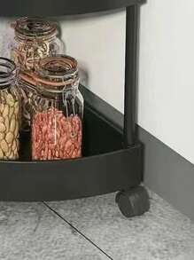 1 pieza Estantería de almacenamiento de pie para baño, estantería de almacenamiento móvil triangular de varias capas para baño y cocina - Blanco - Ver 11