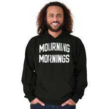Sleep Graphic Fleece Lined Pullover Hoodie Funny Attitude Saying Sarcastic Lazy Quote Mourning Mornings Slogan Casual Everyday Cotton Printed Thermal Lined Drawstring Hooded Sweatshirt Kangaroo Pocket Brisco Brands