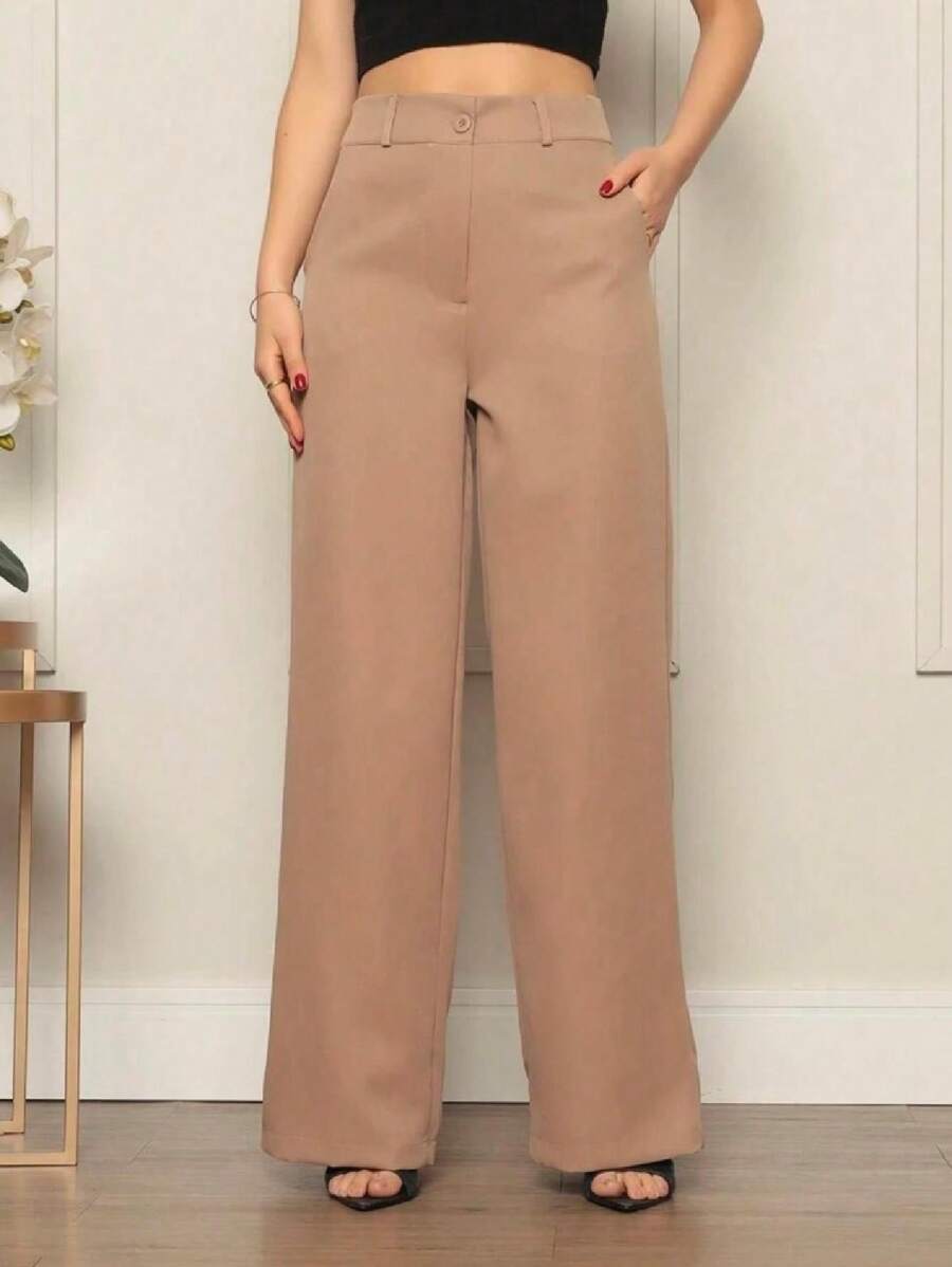 Tailored Pantaloon Pants - Khaki - View 1