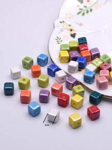 10Pcs A Bag Ceramic Beads Heat Flower Shells Starfish Elephant Shape For Jewelry Making DIY Accessories Valentines