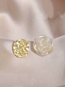 1 bộ hoa tai thời trang tối giản trang trí bằng hoa và ngọc trai, thích hợp để đeo hàng ngày và các dịp đặc biệt như Valentine, Mẹ, Mẹ, Ngày của Mẹ, Quà tặng - Loại A - Xem 6