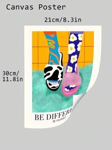 SURELIFE 1 szt. Nowoczesne, minimalistyczne abstrakcyjne kapcie Ostry i druki obrazy na płótnie obrazy na ścianę odpowiednie do salonu dekoracje do wnętrz do sypialni