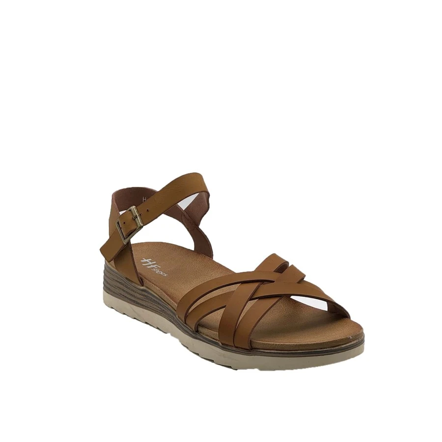 Women Flat Sandals - Camel - View 1