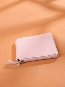 1pc Litchi Pattern Zipper Coin Slim Short Wallet With Card Slots Lightweight Fashion For Anniversary For Birthday Gift For Gift White-Collar Workers For Male For Female Business Casual For Women Wallet Purse Wallet Small Wallet - Multicolor - View 3