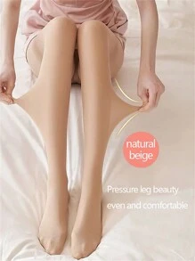 一双300克加厚保暖连裤袜或200克薄款加厚绒面连裤袜，大码，女士冬季保暖半透明连裤袜，保暖加厚长款连裤袜，绒面加厚连裤袜，保暖连裤袜，不透明冬季保暖加厚连裤袜，舒适保暖 - 彩色 - 查看 19